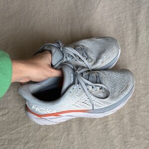 Hoka Women's Light Blue and Orange Athletic Shoes